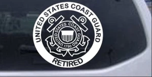 Calcomanía para ventana de la Guardia Costera de los Estados Unidos retirada de la Guardia Costera de los Estados Unidos 6X5,6 - Imagen 1 de 1