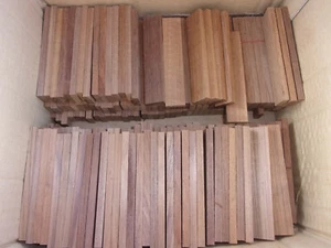 TEAK PARQUET FLOORING VTG Mid Century 150 "FINGERS" Kadey-Crogan yachts - Picture 1 of 10