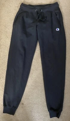 Pantalones deportivos Champion negros lisos para jóvenes talla XS Foto 1 de 4