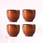  4 Pcs Wooden Espresso Mug Japanese Tea Cups Holiday Coffee Mugs