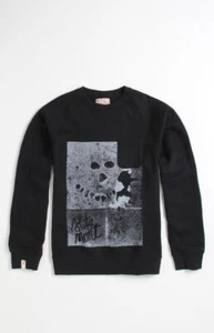 FELPA PULLOVER UOMO ALTAMONT FELL TESCHIO LEONE CREW PILE NERA NUOVA $62 - Foto 1 di 1