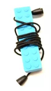 Berühren, Fühlen, Riechen und Spielen Angst Zwangsstörungen Relief blau sensorischer Block / Halskette - Bild 1 von 5