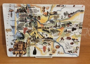 Williams Sonoma WEINPAARUNG 15" rechteckiges Tablett, französische Bordeaux Karte - Bild 1 von 11