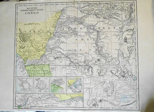 Map of The Independent State Of The Congo, 1891 Original - Picture 1 of 4