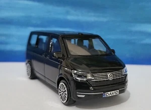 VW T6.1 Transporter Crew Van 1:43 Model - PERSONALISED PLATES - Gift Birthday - Picture 1 of 11