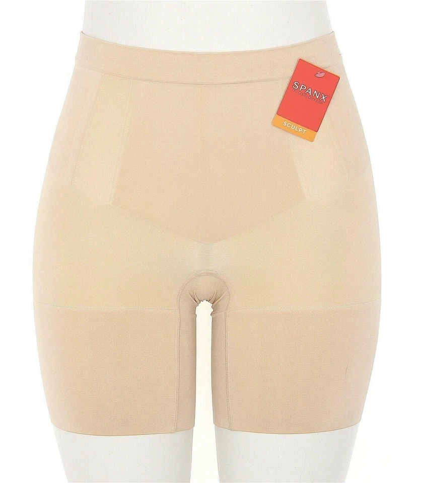 Spanx Oncore Mid-thigh Soft Nude Shorts Size M 37315