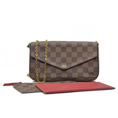 LOUIS VUITTON（LV） Louis Vuitton Damier Ebene Pochette Felicie Catena Portafoglio CA1107