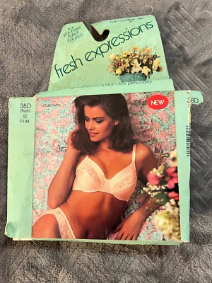 Sujetador 38D DE COLECCIÓN FRESH EXPRESSIONS COLOR MELOCOTÓN UW P148 NOS Foto 1 de 4