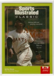 Tarjeta 2021 Topps X Sports Illustrated Willie Mays #24 amarillo canario #17/25 - Imagen 1 de 3