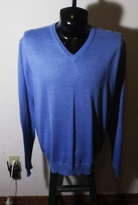 "Made in Italy" MARCO FIORI Blau 100% Merinowolle Pullover Herren Gr. XL - Bild 1 von 6