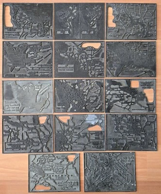 复古古董 14 件装印刷版地图美国内战总统加拿大 — 第 1/4 张图片