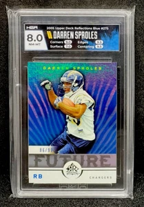Darren Sproles Rookie 2005 Upper Deck #275 Riflessi Blu/99 Grado HGA 8 RC - Foto 1 di 2