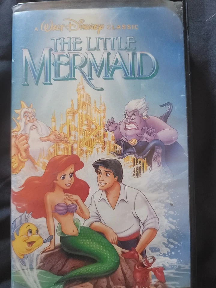 Фильм Disney The Little Mermaid на видеокассетах, оригинальная обложка и фильм до редактирования  - Изображение 1 из 4