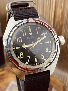 VOSTOK amphibia AMPHIBIAN SNIPER RUSSIAN SOVIET USSR DIVER MILITARY WATCH #6584 - Picture 1 of 21