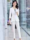 Women's Office Suit Pantsuit Simple Spring Summer Top + Trousers 2 Piece Set 