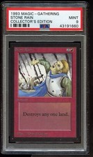 1993 Magic The Gathering MTG Collector's Edition Stone Rain PSA 9