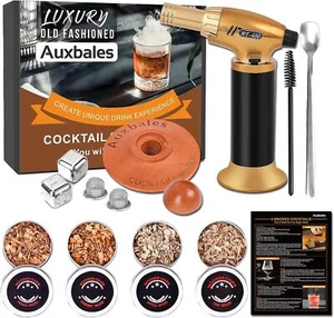 Cocktail Smoker Kit with Torch, Bourbon Whiskey Smoker Infuser Kit with 4 - Picture 1 of 6