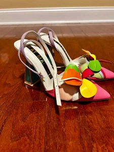 Colorful designer leather heels - Picture 1 of 6