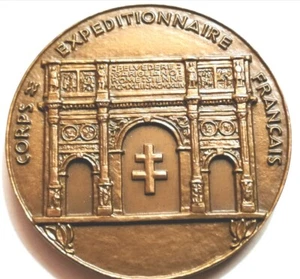 MEDAGLIA CAMPAGNA D ITALIA WW2 FRANCESE - Foto 1 di 3