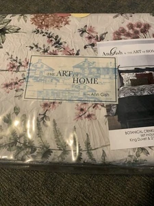 Ann Gish The Art Of Home King Botánico Arrugado Set Cubierta Dos Fundas Floral - Imagen 1 de 7