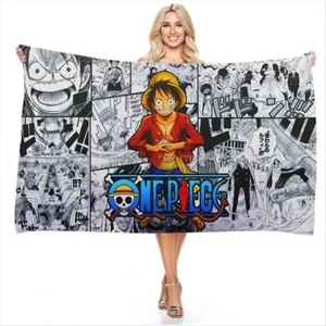 One piece Towel Beach Sheet Bath Drying Quick Microfiber Print Luffy - Picture 1 of 14