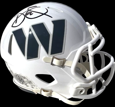 DAN QUINN SIGNED WASHINGTON SALUTE TO SERVICE FOOTBALL MINI HELMET JSA - Image 1 of 3