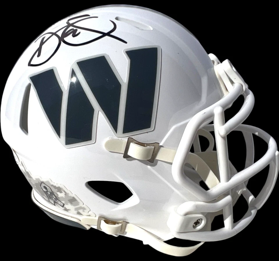 DAN QUINN SIGNED WASHINGTON SALUTE TO SERVICE FOOTBALL MINI HELMET JSA - Image 1 of 3