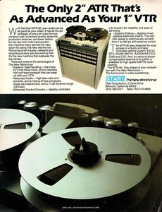 vtg 80s OTARI MTR-90 MAGAZINE PRINT AD Analog 2" Tape Recorder Deck Studio Pinup - Picture 1 of 1