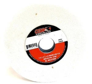 7" x 1" x 1-1/4" 46I ALUMINUM OXIDE SURFACE GRINDING WHEEL - WHITE - CGW 34648 - Picture 1 of 8