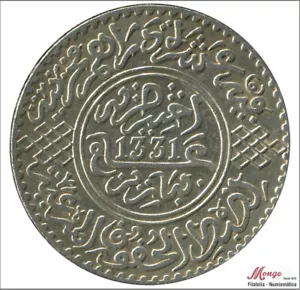 Marruecos 1 Rial (10 Dirhams) 1331-Pa (1913) / 25 gr. plata MBC+ / VF+ - Picture 1 of 2