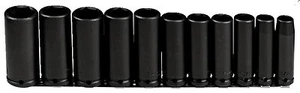 Proto® J74112 1/2" Drive 11 Piece Deep Impact Socket Set - 6 Point 1/2" -1-1/8"  - Picture 1 of 1