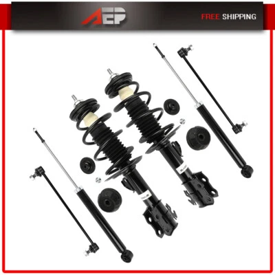 Front Rear Complete Struts Sway Bar Kit 6pcs For Toyota Yaris Sedan 2007-2012 - Image 1 of 4