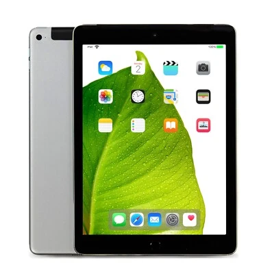 Apple iPad 5th Gen Space Gray 9.7" 128GB WiFi Cellular Tablet MP252LL/A A1823 B - Image 1 of 4