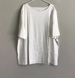 Top manga codo Belle by Kim Gravel TripleLuxe Pima - blanco (talla 4X) a475699 - Imagen 1 de 5