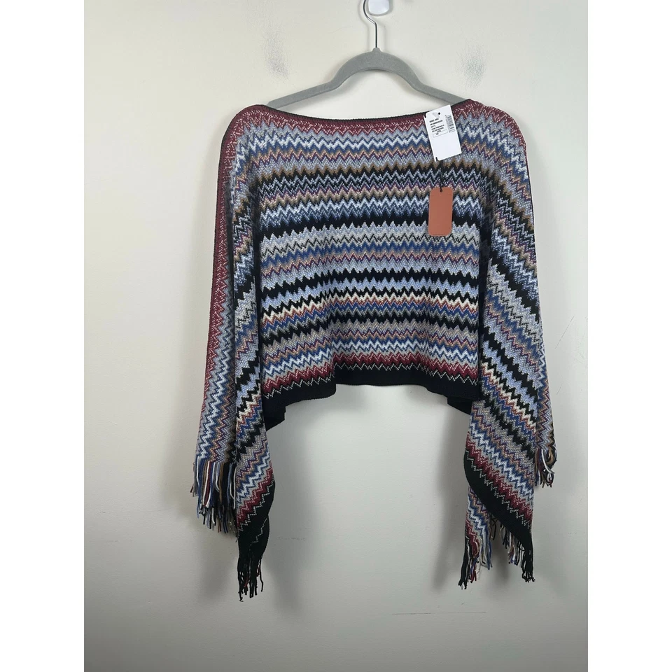 Poncho bufanda Missoni mezcla lana flecos nueva con etiquetas Foto 1 de 4