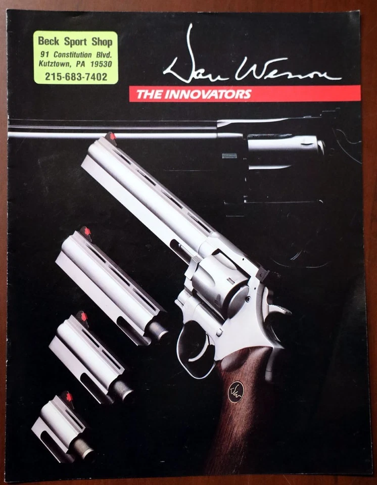 Dan Wesson Arms "The Innovators" Catálogo Vintage PISTOLAS/.22 RIMFIRE/.38 ESPECIAL + Foto 1 de 1