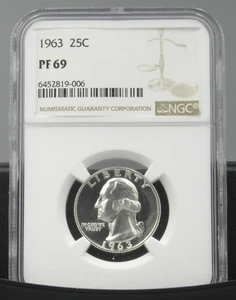 1963 Washington Quarter NGC PF69 - Picture 1 of 2
