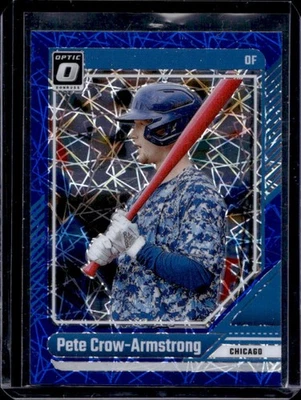 2024 Donruss Pete Crow-Armstrong Optic Blue Velocity Prizm RC #85 Cubs - Image 1 of 2