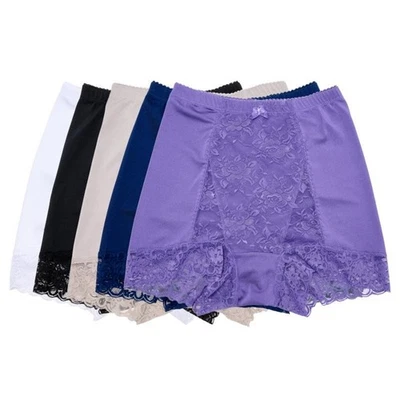 Paquete de 5 bragas clásicas pin-up Rhonda Shear con detalle de encaje gris/azul multi M nuevas Foto 1 de 4