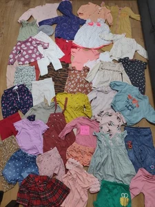 #190💜 Huge Bundle Of Baby Girl Clothes 9-12months NEXT GEORGE H&M NUTMEG PRIMAR - Bild 1 von 20