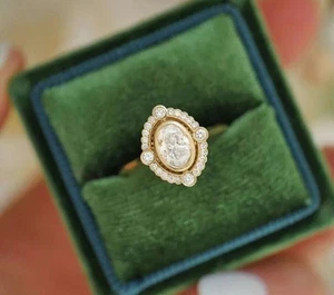 2.50 Ct Oval Cut D VVS2 Lab Created Diamond Engagement Ring 14K Yellow Gold IGI - Picture 1 of 7