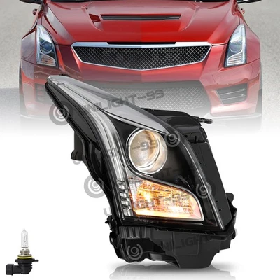 Headlight For 2013-2018 Cadillac ATS Halogen Lamp Passenger Right Side RH w/Bulb - Image 1 of 4