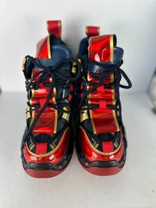 NWOB ANTHONY WANG BANANA-03 Hid Wedge Platform Sneakers Red/Blue/Gold Women’s 39 - Picture 1 of 8