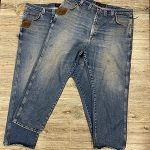 Wrangler Rugged Wear Flex Jeans Men’s 44x32 Blue Dark Wash Denim Work Lot Of 2 - Picture 1 of 11