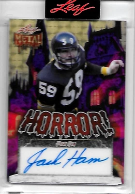 2025 LEAF METAL HALLOWEEN JACK HAM GOLD HORROR PRIZM SUPERFRACTOR AUTO 1/1 - Image 1 of 2