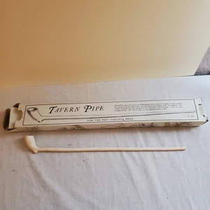 Pipa de taberna de arcilla de 16", cerámica Williamsburg S-180 con caja original usada una vez - Imagen 1 de 8