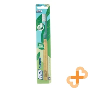 TEPE CHOICE Toothbrush Green Soft + Replaceable Heads Beech Wood Handle - Picture 1 of 24