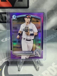 2025 Bowman Chrome BCP-17 Colt Emerson True Purple /250 Mariners - Picture 1 of 2