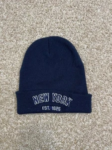 Wintermütze New York Established 1625 schwarz Bündchen bestickt - Bild 1 von 2