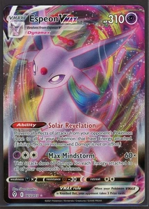 Carta de Juego de Cartas Coleccionables Espeon VMAX Evolving Skies Holo Ultra Rara Pokémon 065/203 - Imagen 1 de 2